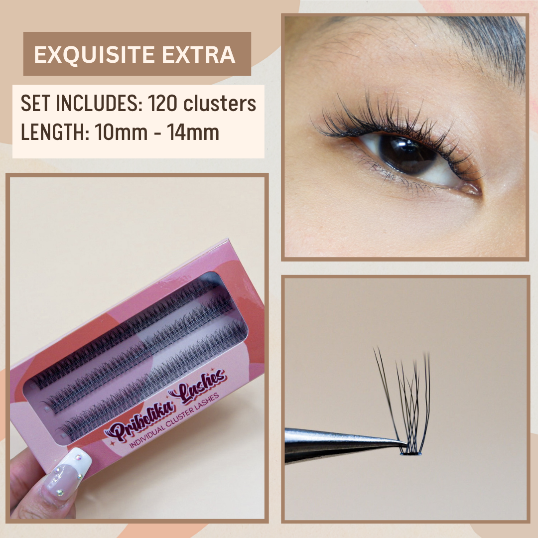 Pribelika "EXQUISITE" Individual Cluster Lashes